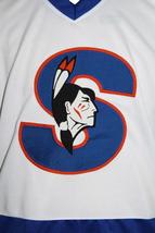 Any Name Number Springfield Indians Retro Hockey Jersey White Any Size image 4