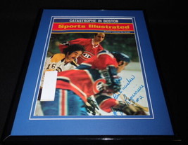 Jacques Laperriere Signed Framed 1971 Sports Illustrated Magazine Cover Canadien