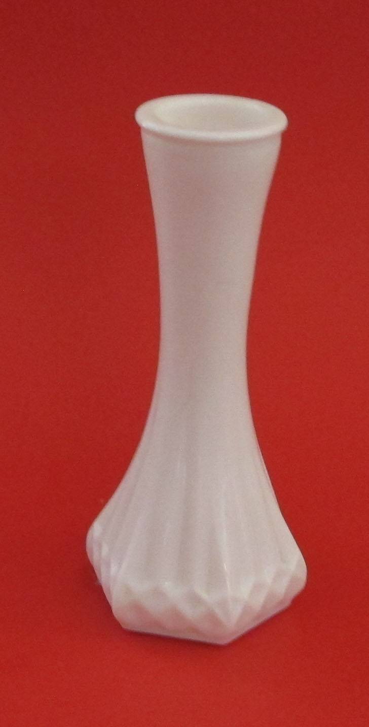 Hoosier Glass 2 4063C Milk Glass 6" Bud Vase Vases