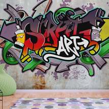 Peel and stick wall mural street classic reggae colours thumb200