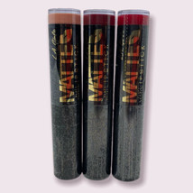 3X L.A. Girl Makeup Matte Lipstick Red Gossip, Ooh la la, &amp; Bite me Size... - $14.84