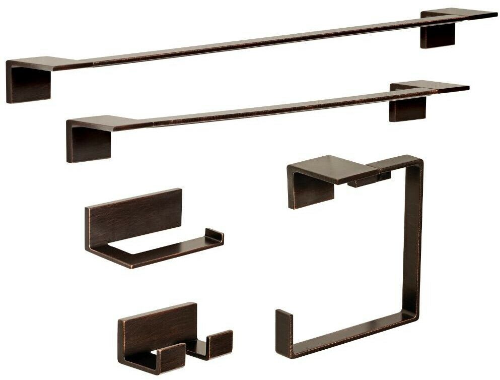 Delta Hand Towel Holder Mounting Hardware Rustic Brass Bronze