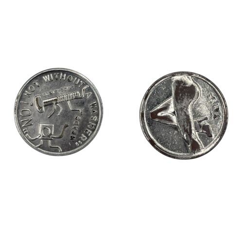 Vintage Sexy Naughty Heads Tails Coin Woman and Electrifying Nuts and