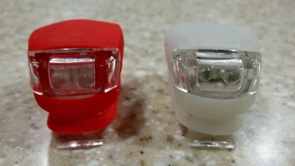 Camping Survival Bike LED Blinkie Mini Safety Front/&Rear Light// Taillight Set