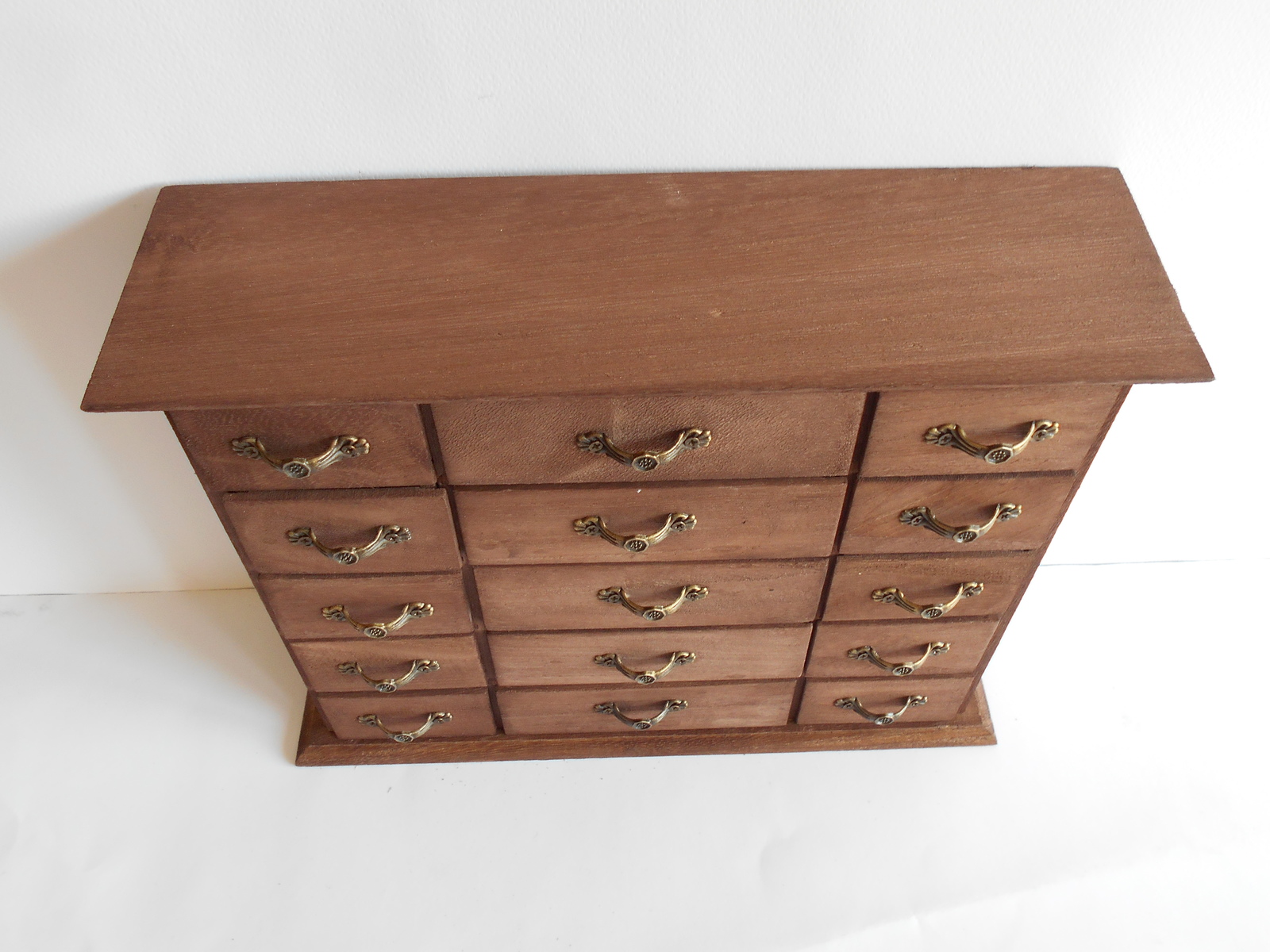 Wooden drawers box with 15 drawers Chest of drawers Apothecary