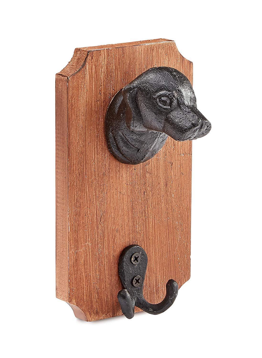 AdirHome Wood Dog Coat Hat Towel Hook Double Hanger Rack Coat & Hat Racks