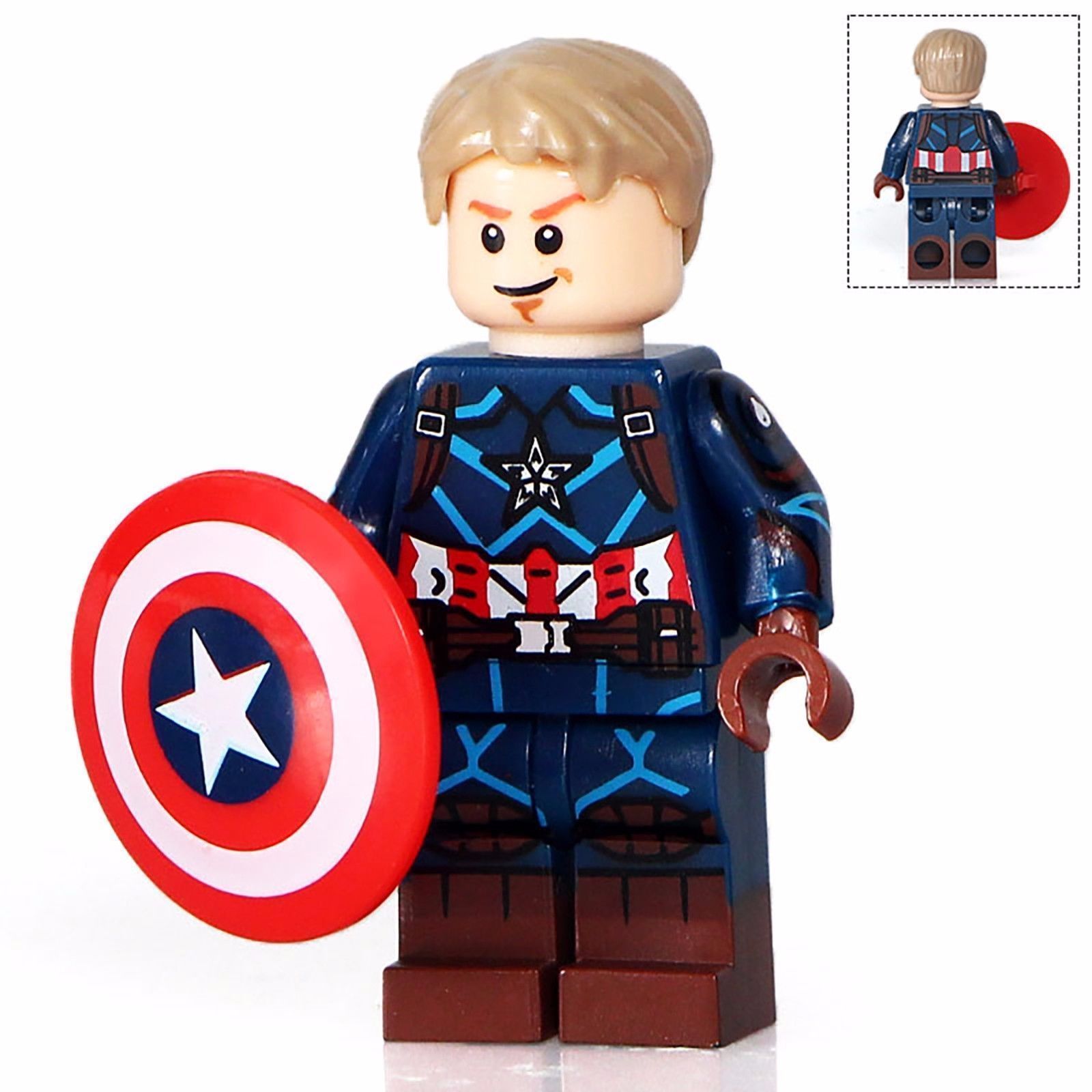 Captain America Steve Rogers Marvel Lego Moc Minifigures Toy Brand New ...