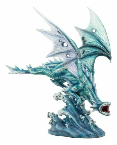 Large Flying Sea Dragon Statue 16.5Long Mythical Fantasy Ocean Dragon Lord