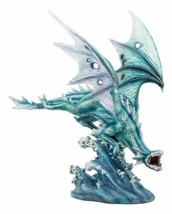Large Flying Sea Dragon Statue 16.5&quot;Long Mythical Fantasy Ocean Dragon Lord - $104.99