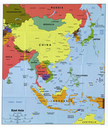 2004 CIA Map of East Asia Wall Art Poster Print Decor Home School Office... - $13.95+