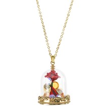 Disney Store Japan Beauty and the Beast Enchanted Rose Necklace - $159.00