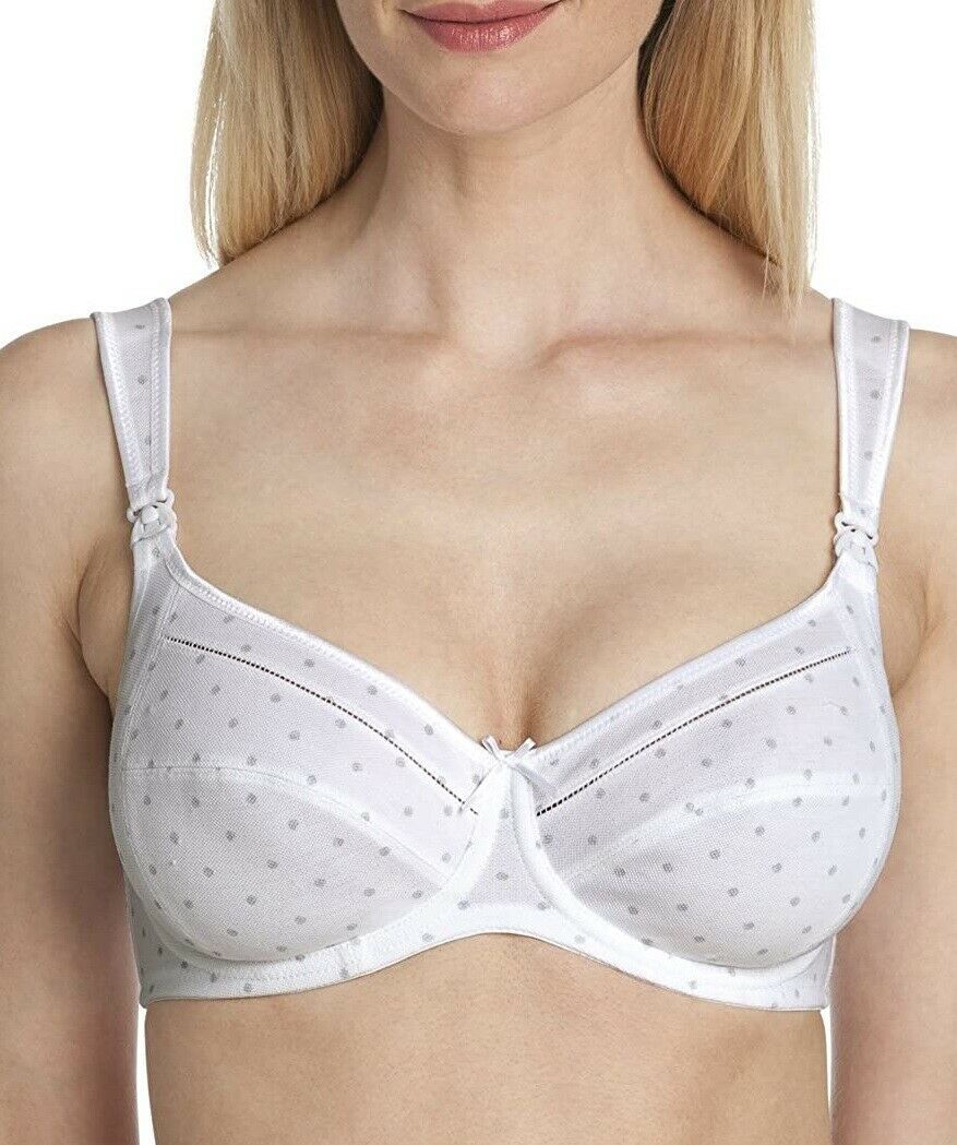 ANITA Pearl White Miss Cotton NonPadded Nursing Bra, US 32E, UK 32DD