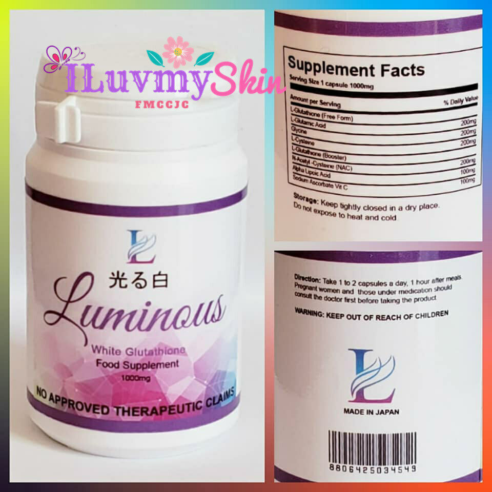 Luminous White Glutathione Made in Japan (60 capsules) AntiAging