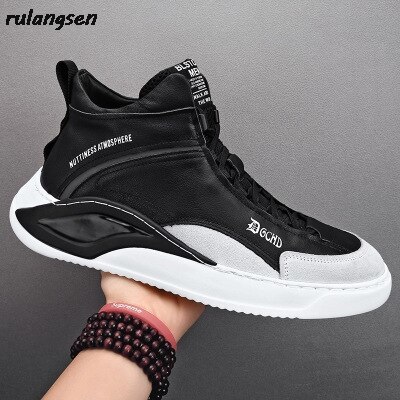 Men's Shoes Spring 2021 New Casual Martin Boots Men's Heightening Fashion Lightw