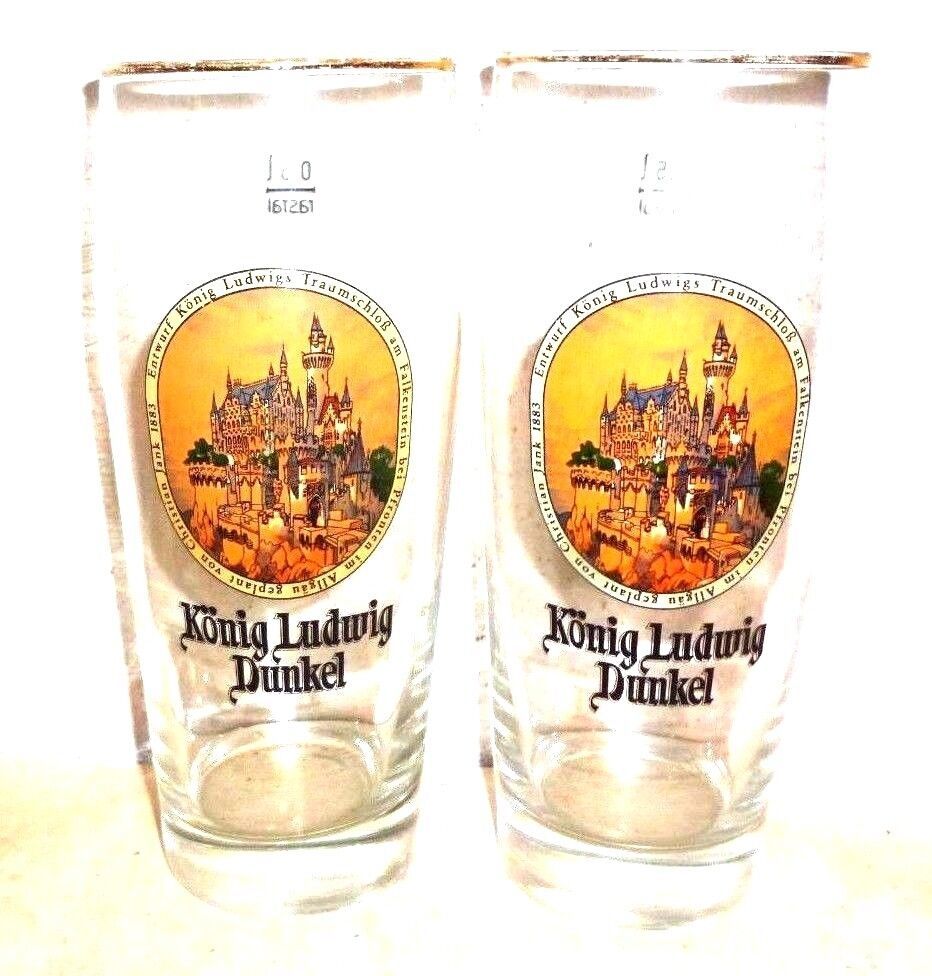 2 Brauerei Kaltenberg King Ludwig Castles & Festivals 0.5L German Beer Glasses
