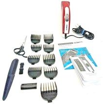 Conair Hair Clipper, Red,  Model HC221 With Manual Clipper Guide DVD Tested  - $18.80