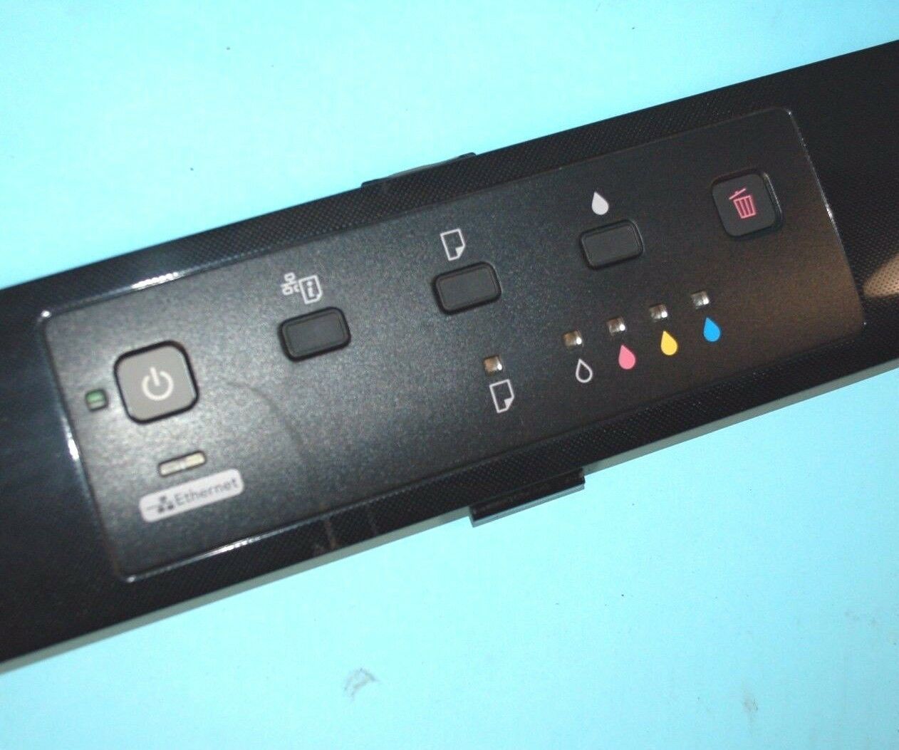 Epson Workforce WF7010 Printer Control Panel with Buttons and Lights