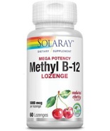 Solaray Methyl B12, Lozenge, Cherry (Btl-Plastic) 5000mcg | 60ct - $54.18