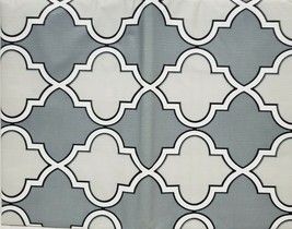 Peva Vinyl Flannel Back Tablecloth,52"x70"Oblong,GREY &Off White Color Design,Bh - $12.86