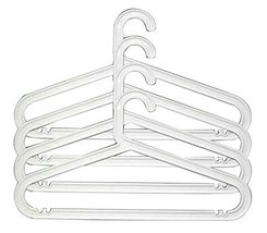Black Temptation Set of 20 Plastic Small Cloth Hangers Mini Hangers [White] - $37.68