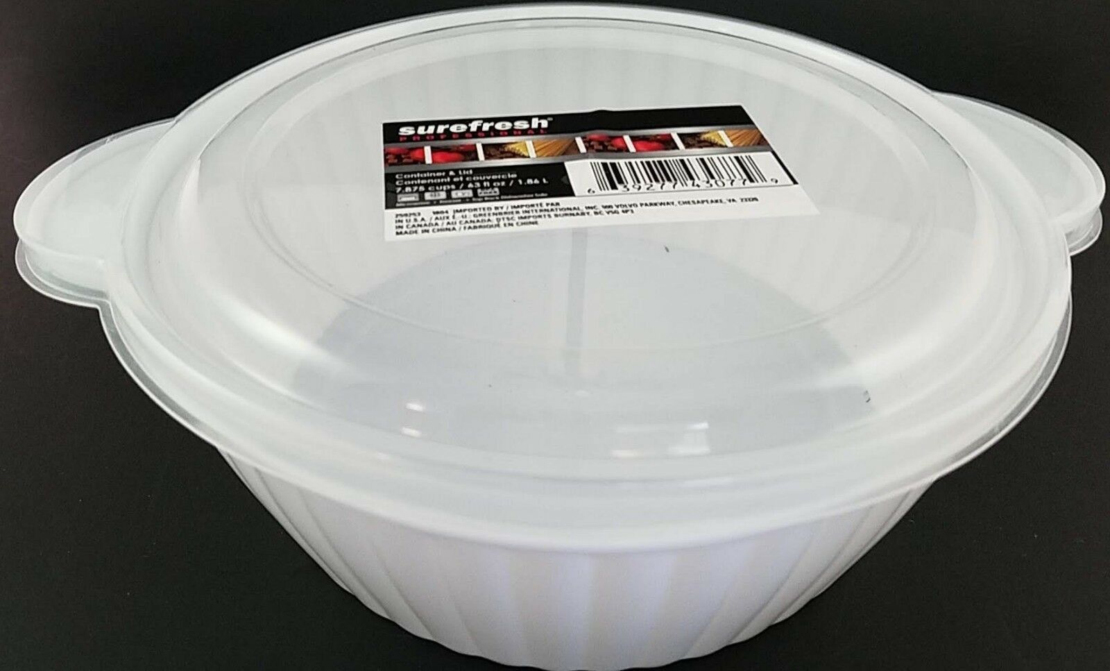 Microwavable Casserole White Plastic Dishes w Lids, 1/Pk, Select Oval