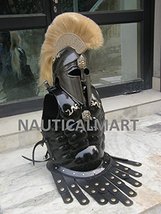 NauticalMart Medieval Knight Black Antique Greek Corinthian Helmet With Muscle A