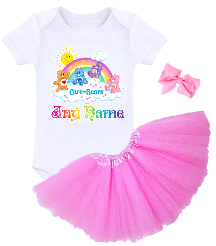 All Sizes - Care Bears Custom Name Layer Pink Tutu Outfit Dress - 3 ...