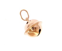 18K ROSE GOLD CALL ANGELS RATTLE ROUND PENDANT, DIAMETER 13mm FOR PREGNANCY image 1
