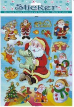 D450 Xmas christmas Santa Snowman Sticker Decal Kids Craft 25x20 cm / 10... - £1.67 GBP