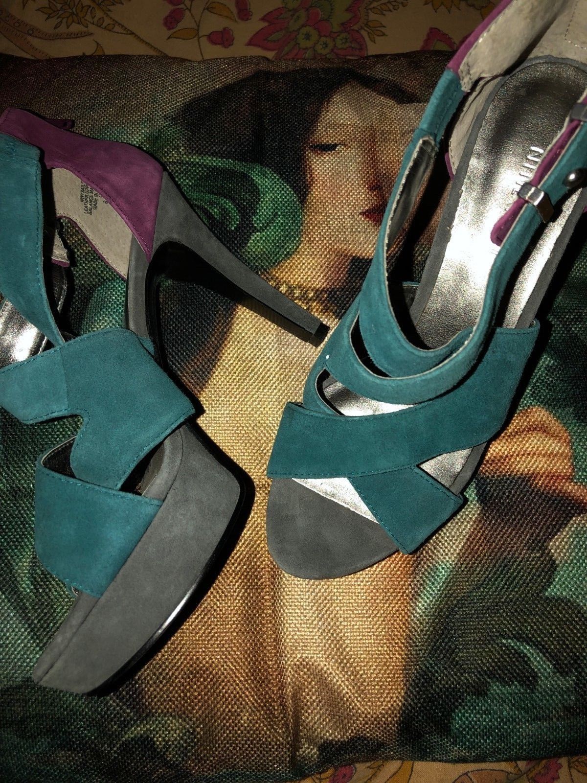nine west teal shoes