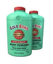 Lot of 2 Gold Bond Body Powder Medicated Extra Strength 10 oz With Talc - $55.43