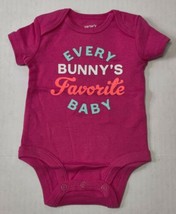 Carters Easter Bodysuit For Girls Size Newborn 3 6 or 9 Months Bunny's Favorite - $9.95