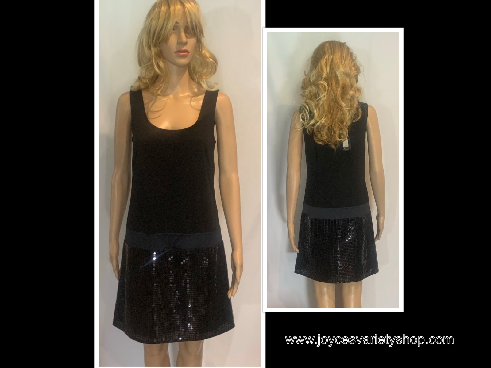 Primary image for Ann Taylor Black Sequin Dress NWT SZ 4 Regular