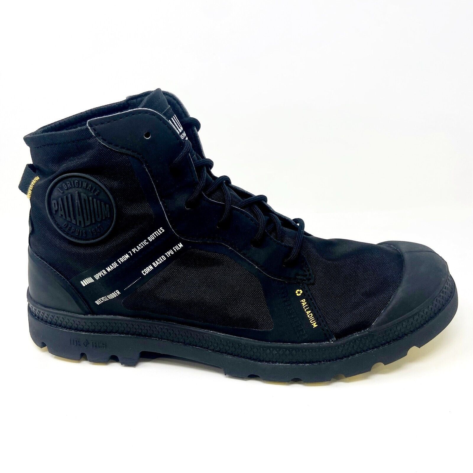 Palladium Mens Pampa Lite+ RC WP+ 2 Black Waterproof Boots 77228 010