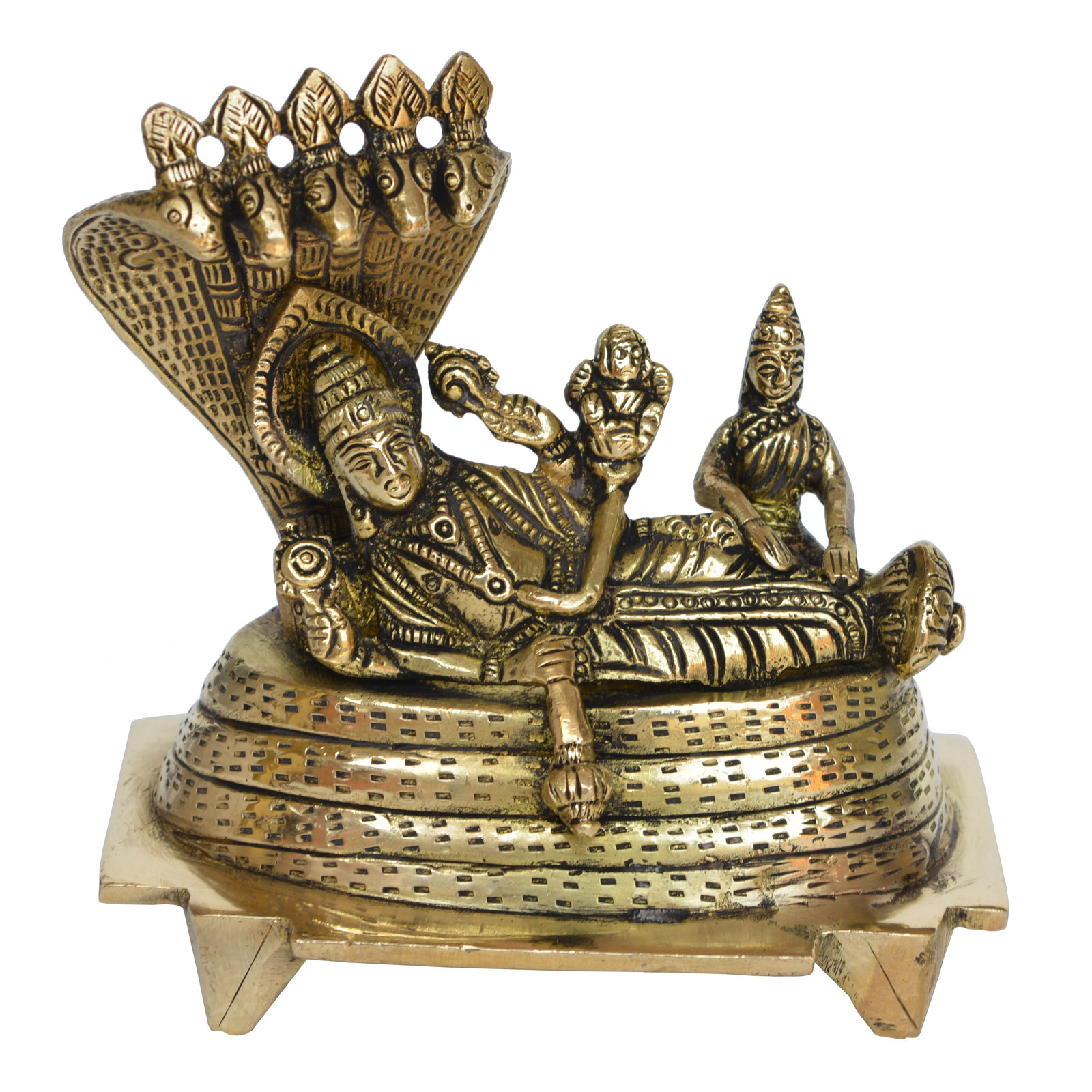 Vishnu Laxmi Sitting On Sheshnag - Lord Narayan rest in Vainkunt Dham ...