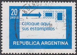 Stick your stamps to the right 20 Pesos Republic Of Argentina Postage Stamp - $9.78