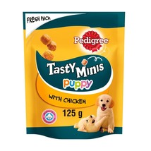 PACK OF 2 Pedigree Tasty Minis Puppy Dog Treats Chicken Chewy Cubes 125g - $4.94