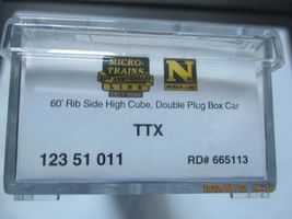 Micro-Trains # 12351011 TTX 60' Rib Side Box Car # 665113 N-Scale image 5