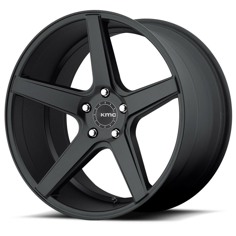 19x8.5 KMC KM685 District 5x114.3/5x4.5 35 Satin Black Wheels Rims Set(4) Wheels
