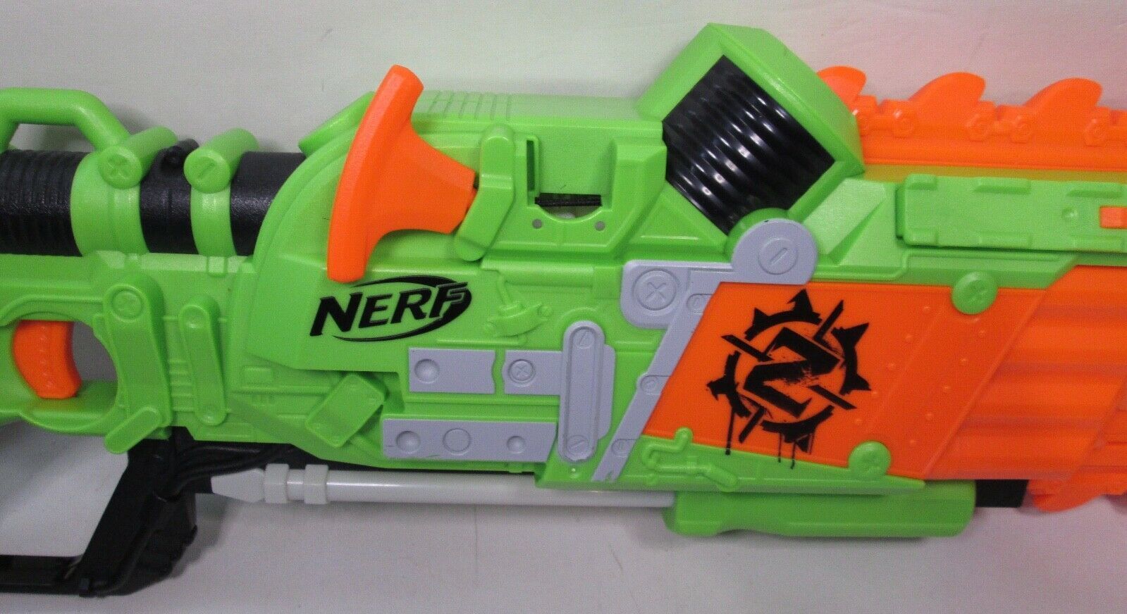 Nerf Zombie Strike Brainsaw Chainsaw Pump Action Blaster Gun Used No Handle Dart Guns