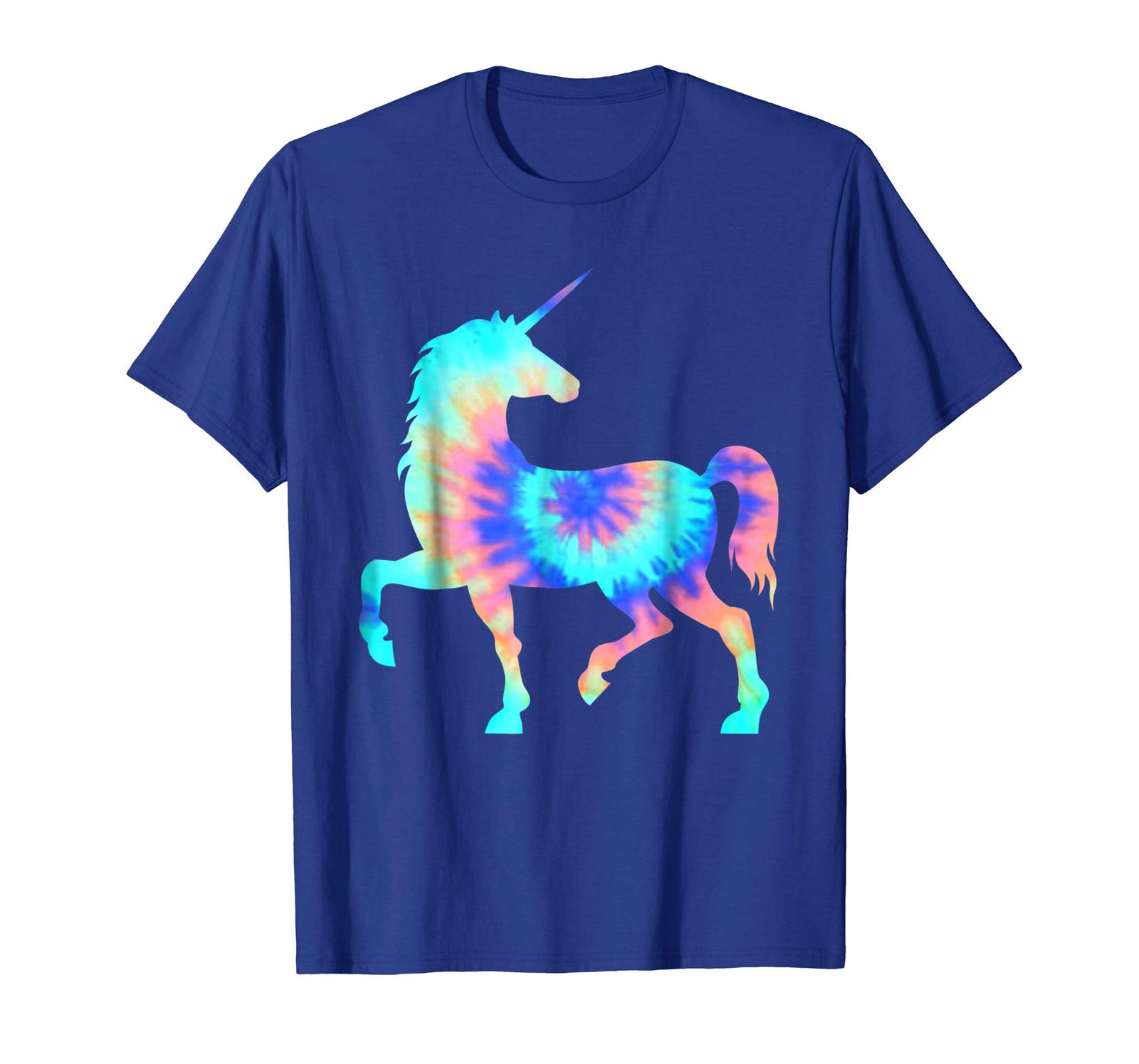 Halloween Shirts - Tie Dye Unicorn Shirt | Colorful Tye Dye Horse Horn ...