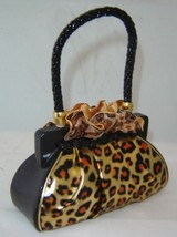 Purse Handbag Money Bank Sexy Leopard Look Polyresin Woman Christmas Gift  image 2