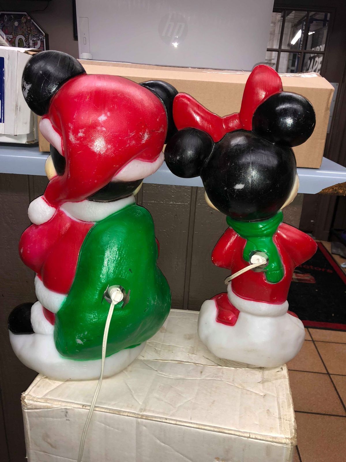 Christmas santas best mickey and minnie mouse blow molds yard decor