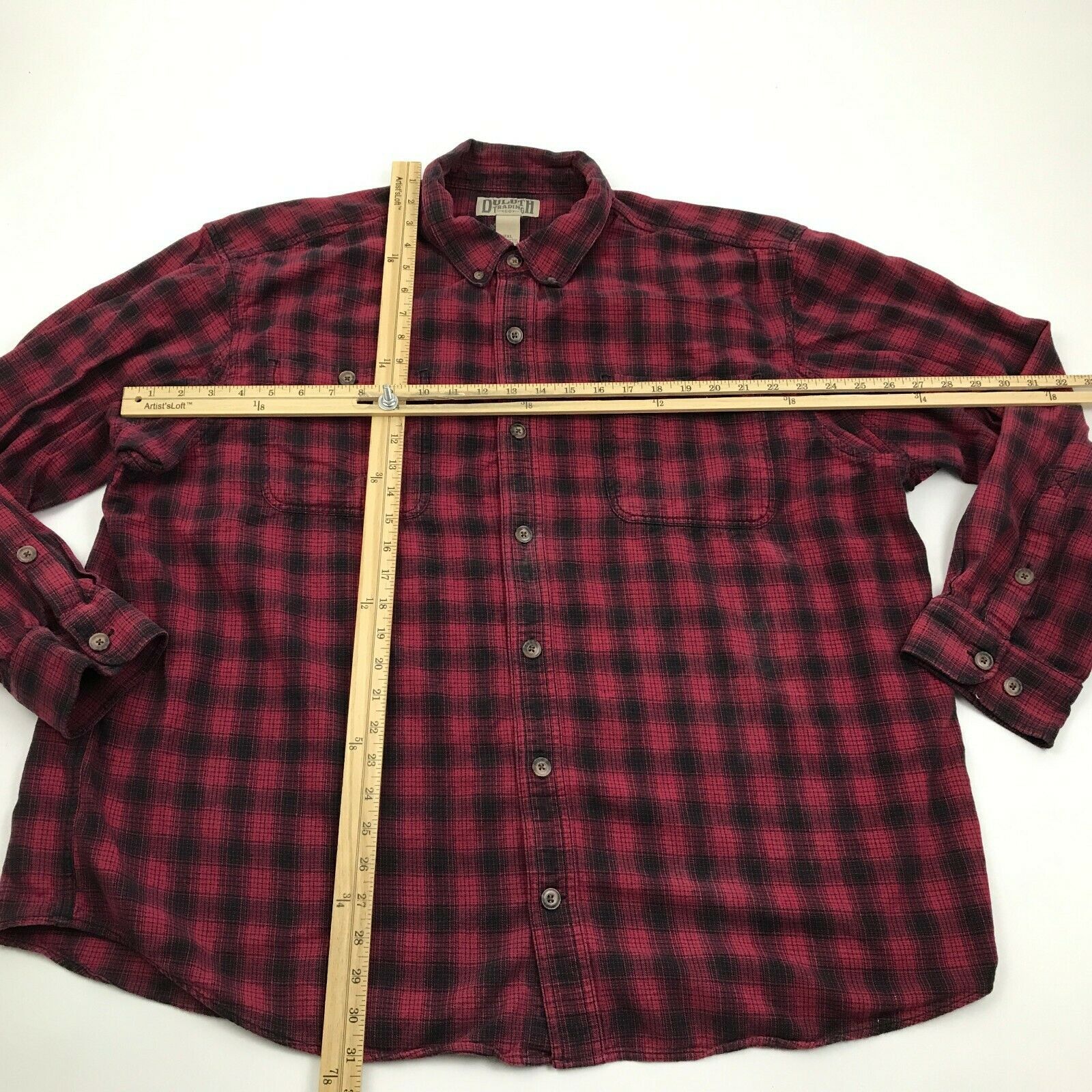 Duluth Trading Flannel Shirt Men's Size 2XL XXL Long Sleeve Gussets ...