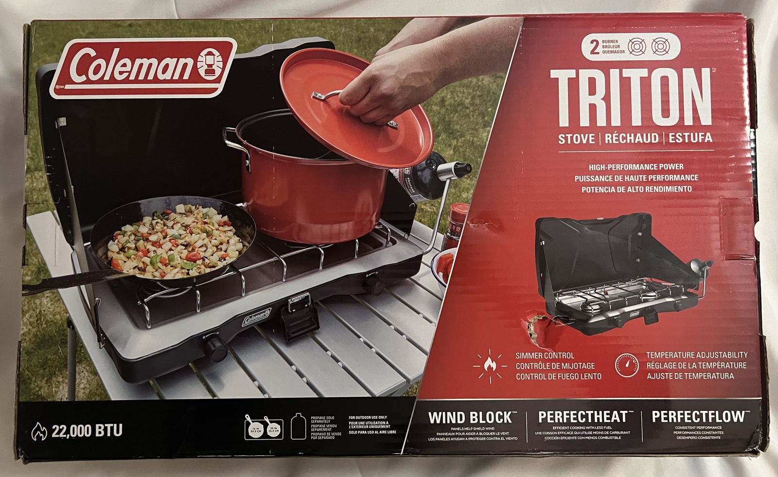 Coleman Triton+ Series Instastart 2-burner Propane Gas Camping Stove 