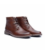 brown lace up boots, mens boots, boots men, mens ankle boots, lace up boots, ank - $179.99