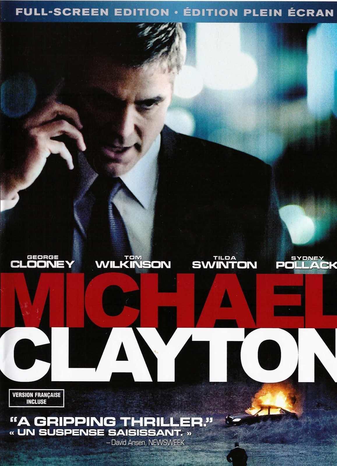 Primary image for Michael Clayton DVD George Clooney Tom Wilkinson Tilda Swinton Sydney Pollack