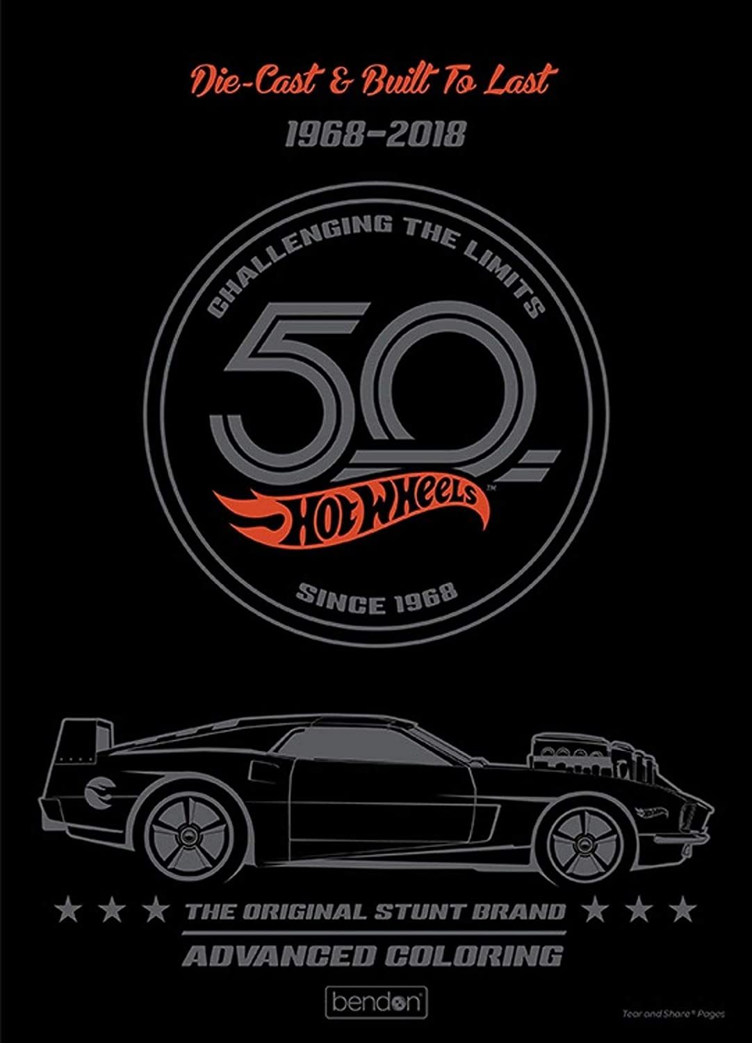 Hot Wheels 50th Anniversary Edition Advanced Coloring Book Music & Art