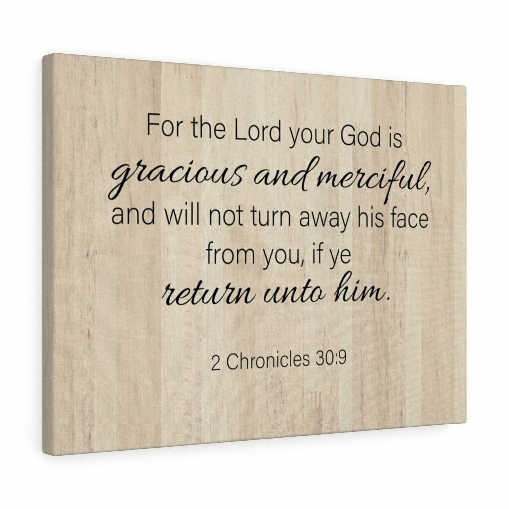 Bible Verset Toile Gracieuse Et Miséricordieux 2 Chronicles 30:9 Mural ...