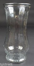 Vintage Clear Glass Panel Pattern Footed Flower Vase 9.75&quot; Tall Home Decor - $19.34